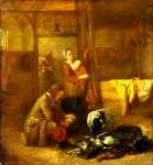 Pieter de Hooch - A Man with Dead Birds, and Other Figures, in a Stable